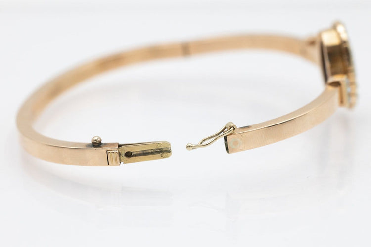 Bracelet ancien en or 14 carats, grenat et perles 58 Facettes 13491