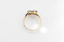 56 Toi et Moi - Bague ancienne en or jaune, platine et diamants 58 Facettes 13501