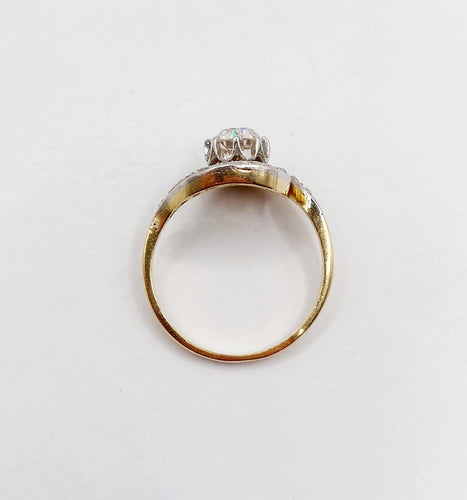 54.5 Bague tourbillon en or 18k, platine et diamants 58 Facettes A07612