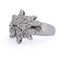 54 Bague florale en or blanc 18 kt et diamants 58 Facettes AN697 '(0769)