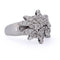 54 Bague florale en or blanc 18 kt et diamants 58 Facettes AN697 '(0769)
