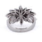 54 Bague florale en or blanc 18 kt et diamants 58 Facettes AN697 '(0769)