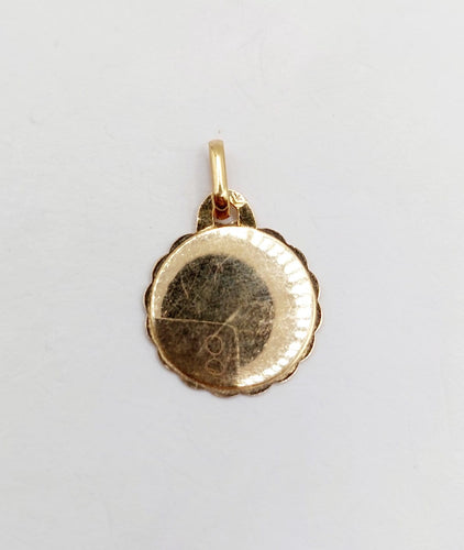 Augis - Pendentif médaille d’amour en or rose 18k et rubis 58 Facettes A07615
