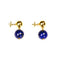 Boucles d'oreilles pendantes en or jaune et lapis-lazuli 58 Facettes LMB-385
