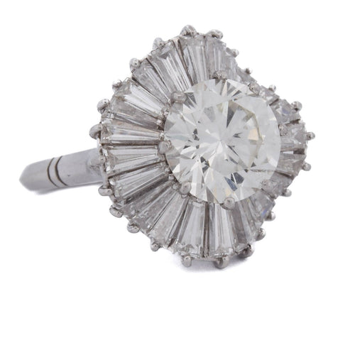 51 Bague en platine avec diamants et certificat IGS London 58 Facettes AN704 '(00869)