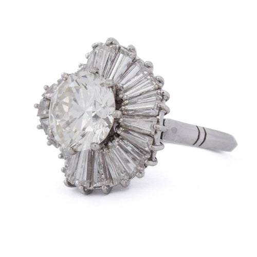 51 Bague en platine avec diamants et certificat IGS London 58 Facettes AN704 '(00869)