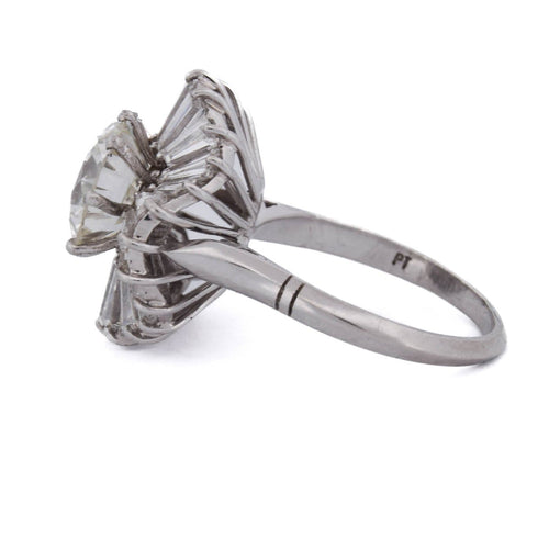 51 Bague en platine avec diamants et certificat IGS London 58 Facettes AN704 '(00869)