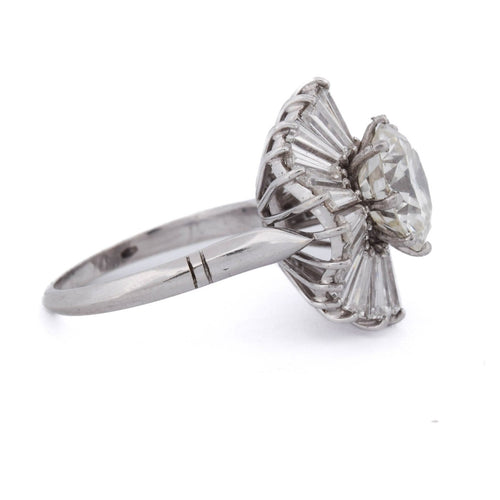 51 Bague en platine avec diamants et certificat IGS London 58 Facettes AN704 '(00869)
