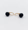 Dormeuses antiques en or rose 18k et jais gravé d'étoiles 58 Facettes A07630