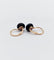 Dormeuses antiques en or rose 18k et jais gravé d'étoiles 58 Facettes A07630