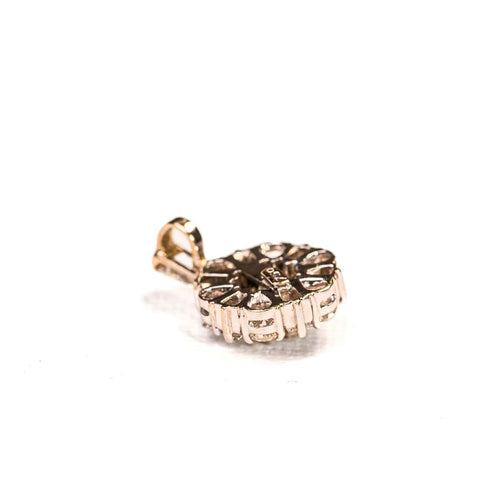 Pendentif rosace en or blanc et diamants 58 Facettes LMB-384