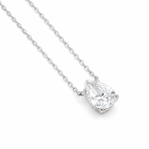 Collier pendentif en or blanc et diamant poire 58 Facettes 1.0001534/1