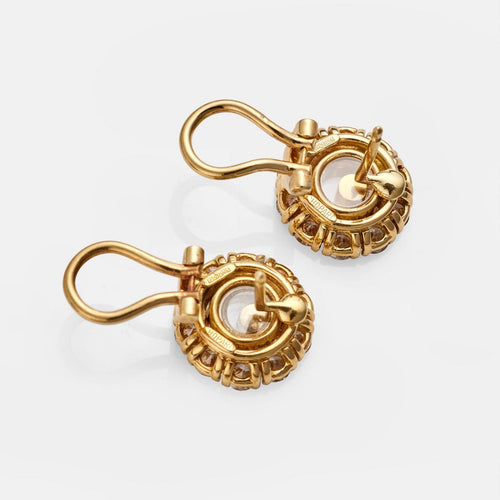 Chopard Happy Diamonds - Boucles d'oreilles en or jaune et diamants 58 Facettes 322