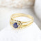 50 Bague réversible en or jaune 18K avec saphir et diamants 58 Facettes SC3