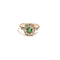 58 Bague marguerite en or rose, platine, émeraude et diamants 58 Facettes LMB-386