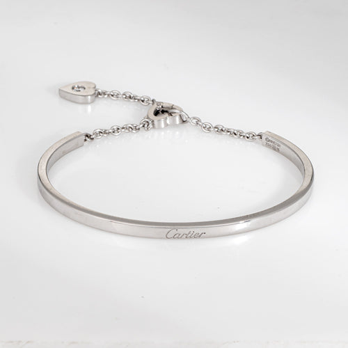 Bracelet Cartier Mon Amour - Bracelet jonc en or blanc 18 carats et diamant, taille 15 58 Facettes G13890