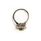 51 Bague entourage en or blanc et platine, émeraude et diamants 58 Facettes LMB-379