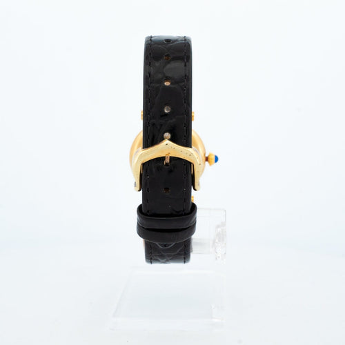 Cartier Must Vendôme - Montre SM en vermeil à cadran noir 58 Facettes 567