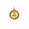 Augis - Médaille d'amour en or jaune, rubis synthétiques et diamant 58 Facettes LMB-353