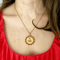 Augis - Médaille d'amour en or jaune, rubis synthétiques et diamant 58 Facettes LMB-353