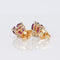 Boucles d'oreilles Boucles d'oreilles en or jaune 14 ct et grenats cœur 58 Facettes E0037