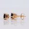 Boucles d'oreilles Boucles d'oreilles en or jaune 14 ct et grenats cœur 58 Facettes E0037