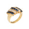 Bague Bague vintage diamants taille carrée et saphirs en or jaune 14 carats 58 Facettes G13902