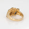 Bague Bague vintage diamants taille carrée et saphirs en or jaune 14 carats 58 Facettes G13902