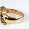 Bague Bague vintage diamants taille carrée et saphirs en or jaune 14 carats 58 Facettes G13902