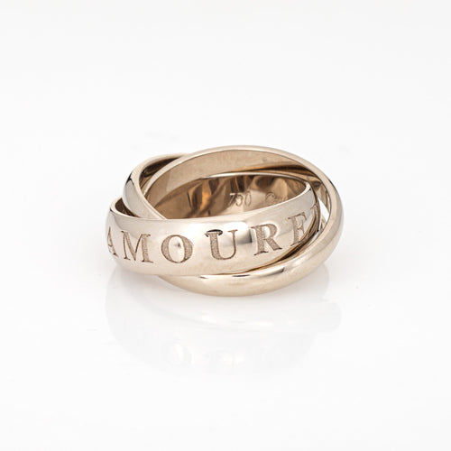 Bague 50 Cartier Amour et Trinity - Bague en or blanc 18 carats, taille 50 58 Facettes G13920
