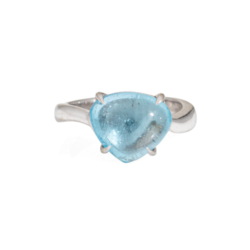 Bague 49 Bvlgari Mediterranean Eden - Bague en or blanc 18 ct avec topaze bleue 58 Facettes G13917