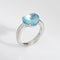 Bague 49 Bvlgari Mediterranean Eden - Bague en or blanc 18 ct avec topaze bleue 58 Facettes G13917