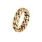 Bague 52 Bague maille gourmette cubaine vintage en or jaune 14 carats, 6 mm 58 Facettes G13970