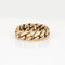 Bague 52 Bague maille gourmette cubaine vintage en or jaune 14 carats, 6 mm 58 Facettes G13970