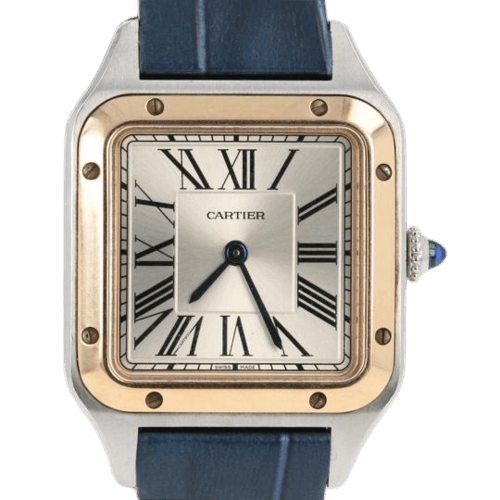 Cartier Santos Dumont - Montre en acier et or rose