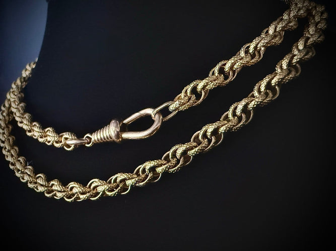 Collier maille jaseron triple diamantée en or jaune 18K 58 Facettes Collier 1