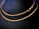 Collier maille jaseron triple en or jaune 14K 58 Facettes Collier 2