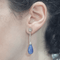 Boucles d'oreilles en or blanc, saphirs et diamants 58 Facettes PE674