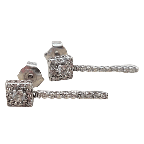 Boucles d'oreilles en or blanc, saphirs et diamants 58 Facettes PE674