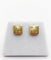 Puces d'oreilles vintage en or 18K à étoiles ciselées 58 Facettes A07633