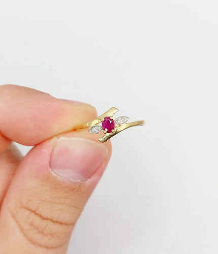 54.5 Bague Art nouveau en or 18K et rubis 58 Facettes A07635