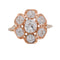 58 Bague ancienne marguerite en or jaune 18 ct et diamants 58 Facettes AN690 (05419)