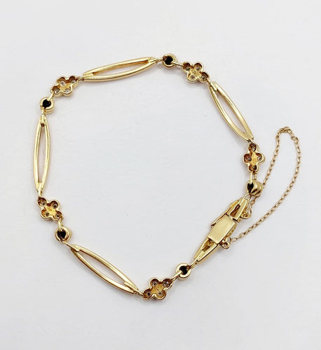 Bracelet vintage en or 18k, diamants et saphirs 58 Facettes A07641
