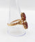 66 Bague marquise antique en or rose 18k, grenat poire et perles 58 Facettes A07643
