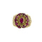53 Bague bandeau en or jaune avec rubis et diamants 58 Facettes 41527