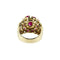 53 Bague bandeau en or jaune avec rubis et diamants 58 Facettes 41527