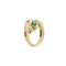 57 Bague serpent en or jaune avec émeraude et diamants 58 Facettes 40135