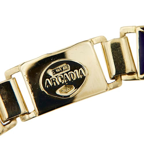 Arcadia - Bracelet drapeaux nautiques émaillés en or jaune 58 Facettes 42447