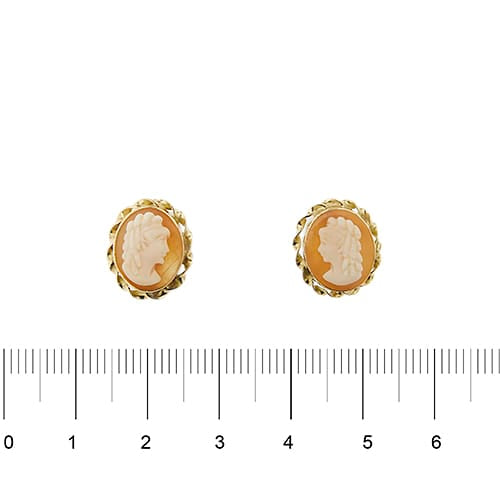 Boucles d'oreilles camées en or jaune 58 Facettes 40196