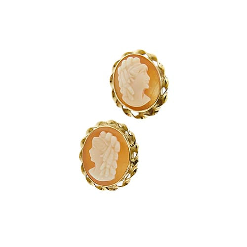 Boucles d'oreilles camées en or jaune 58 Facettes 40196